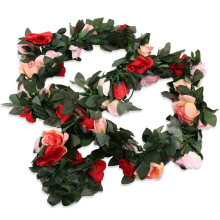 7.5 FT Artificial Rose Vine Flowers, Garlands Hanging Ivy Flowers for Home Party Bridal Wedding Arch Wall Decoration, B