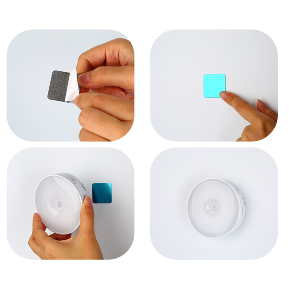 (Blanc Froid) Led Motion Sensor Light Night Wireless Battery Powered Cabinet Stair Lamps 320997844358