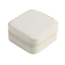 Personalized Jewelry Box with Beautiful Fresh Flowers,Ideal Gift for Women and Girls, Travel-Friendly Storage Box White