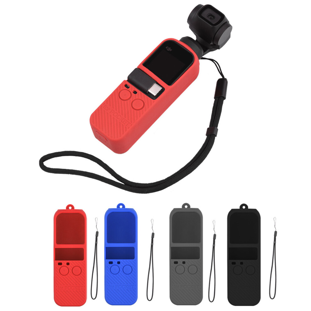 (Blue) Soft Silicone Cover Protective Case For Dji Osmo Pocket Gimbal Camera Blue 110691457585