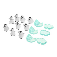 15Stk Mini Resin Pinguine Mehrfarbig Puppenhaus Micro-Landschaft
