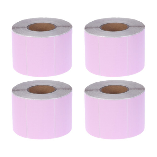 4 Klebeetiketten Pink Für Barcode Druck Versand