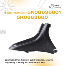 Car Center Console Gear Shift Knob Frame 5K0863680 for MK6 09-13 Gearshift Panel Trim Cover ABS Carbon Fiber