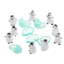 15Pièces Mini Figurines Résine Pingouins Décor Micro Paysage