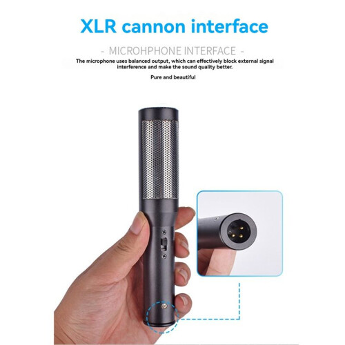Conference Interview Microphone Condenser Microphone Interview Recording Vlog Live Mic Super-Cardioid 2