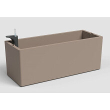Blumentopf mit automatischem Bewässerungssystem RIMINI SWS - Kunststoff - Taupe - Rechteckig - 51x20xH20cm - Innen/Außen - ARTEVASI
