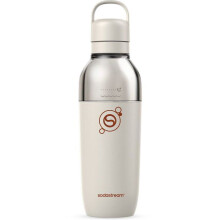 SODASTREAM Insulated Bottle - Fizz&Go Easy-Mix - 0.71 L - For Sparkling Water and Soda Machine - Keeps Cold for 6h - Sand