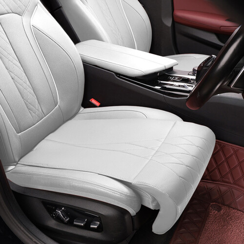 Coussin de siège en cuir de qualité automobile avec support-Brun 2