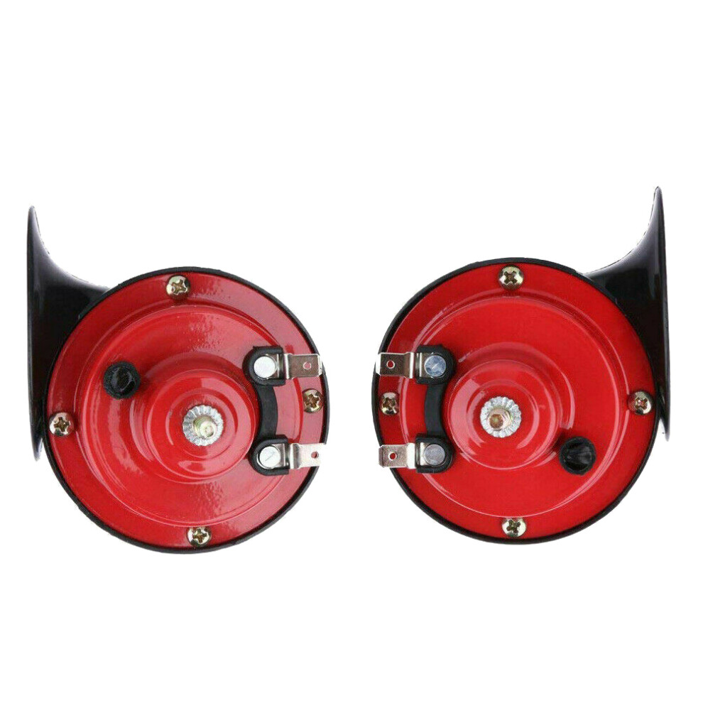Pair 300Db 12V Universal Electric Snail Train Horn Super Loud Waterproof Horns Siren For Motorcycle Car Truck Suv Boat 4713260638321