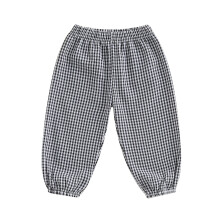 (18-24 Months, Black) Kids Girls Boys Jogger Pants Loose Plaid Print Elastic Waist Trousers Casual Bottoms for Toddler Newborn Infant