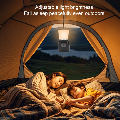 Wiederaufladbare Campinglaterne 6000mAh schwarz 28 LED 2