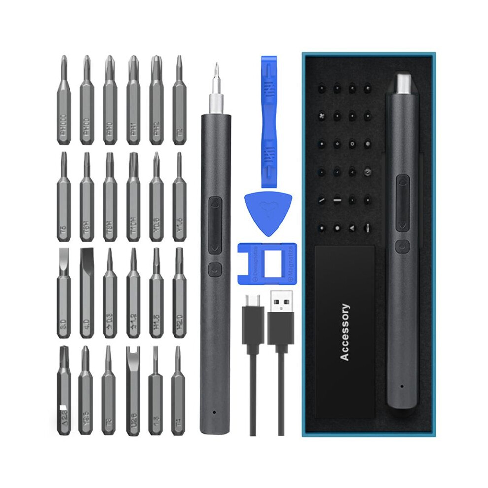 Electric Screwdriver, 28 In 1 Electric Screwdriver Kit, Magnetic Electric Precision Screwdriver For Laptop Phone(B) 4714110941318