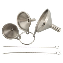 Funnels for Filling Bottles 3Pcs Stainless Steel Kitchen Funnel Set Funnels for Transferring Essential Oils Liquid