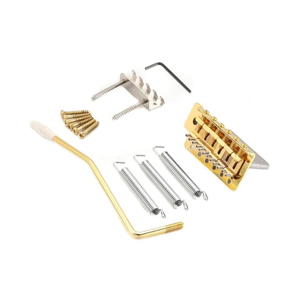 52.5Mm Vintage Electric Guitar Single Rocker Bridge Tremolo System Tailpiece Bridge St, Gold 4713032216931