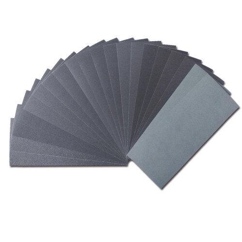 Pacote de Variedades de Lixa, 20 PeçAs de Lixa Sortidas para Lixar Madeira e Metal, Folhas de Lixa úMida e Seca, 9 X 3,6 Polegadas