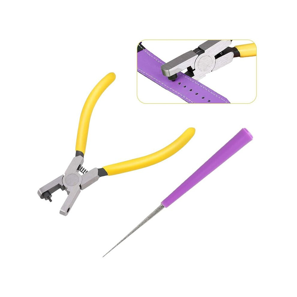2Pcs Watch Band Leather Hole Punch Plier,2.0Mm Belt Hole Puncher For Leather Belt Punch Tool,For Diy Shoe Fabric 6034004539109