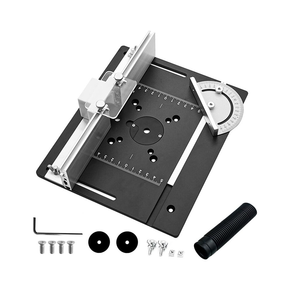 1Set Milling Table Insert Plate,Aluminium Milling Table For Router With Holder Chamfer Torque, Table Router Insert Plate 6032234133555