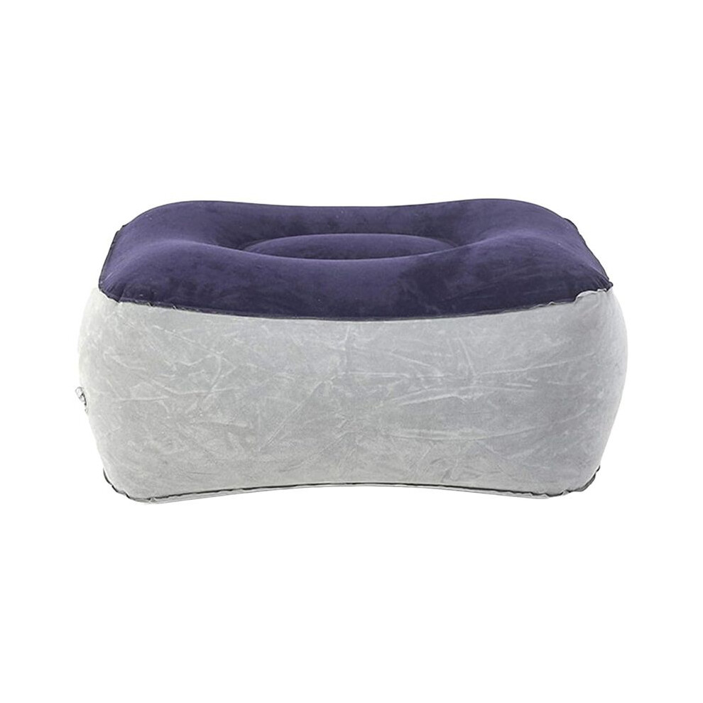Tlily Pvc Inflatable Foot Pad Pillow, Travel Flocking Pillow Relaxation Pad Outdoor Foot Massage Pad