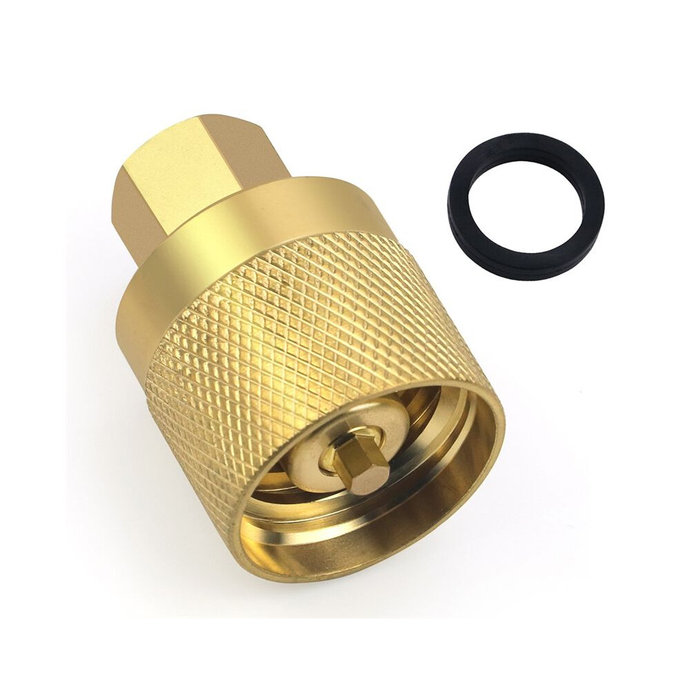 Re7141f Propane Forklift Connector Adapter Valve With Gasket - Brass Female Connector 4712369532974