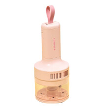 Aspiradora de Escritorio para Uso Doméstico y en el Coche, Succión Potente, Carga USB, Limpiador de Teclado Rosa