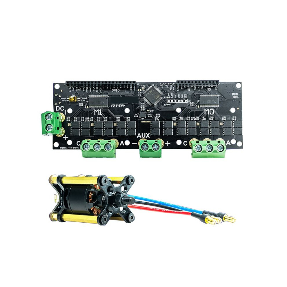 Makerbase Mks Xdrive V3.6 56V Foc Bldc Servo Dual Motor Controller Board High-Precision Based Odrve V3.6 Kits 4713442965849