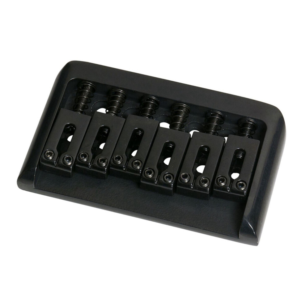 Non-Tremolo Electric Guitar Hardtail Bridge Saddle For 6 String Strat Stratocaster Tele Telecaster Guitar,Black 6031396554833