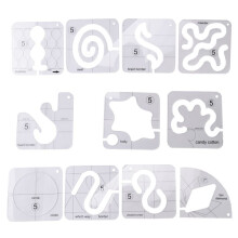 11 STKS Free-Motion Quilting Template Set-Naailiniaal & Clear Mark Acryl Liniaal & Strijkliniaal voor Doe-Het-Zelf Machinaal Quilten