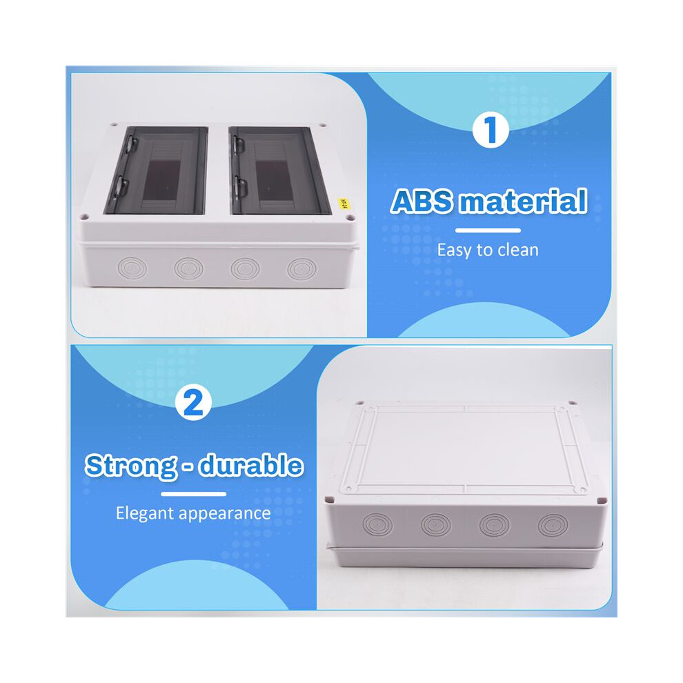 Ht Series Junction Box 24Way Pc Ip65 Waterproof Distribution Box Outdoor Plastic Electrical Ht-24Way For Circuit Breaker 6032794255032
