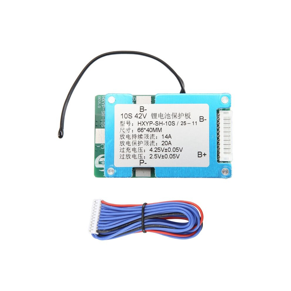 10S 42V 15A For Bms Polymer Cell 18650 Lithium Battery Protection Board With Balance Built-In Temperature Control 4713476359577