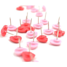 Heart shape 50pcs Plastic Quality Cork Board Safety Colored Push Pins Thumbtack Office School Accessories Supplies