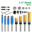 10PCS Router Bits, Including 4 Flush Trim Router Bits 1/4 Shank, 4 Pattern Flush Trim Router Bits with 2 Impact Bits Et 2