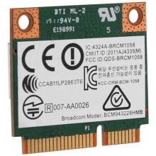 Doble Banda 2.4 5G 300M 802.11A / B / G / N Wifi 4.0 Inalámbrico Tarjeta Pci-E para Bcm943228Hmb Sps 718451-001