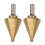 2X Step Drill Cone Drill Bits, High Speed Steel 10 Steps 1/4 to 1-3/8 Inch 1