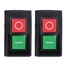 2X Waterproof Electromagnetic Push Button 5 Pins KJD17 220-240V Coil Magnetic Power Tool Safety Switches