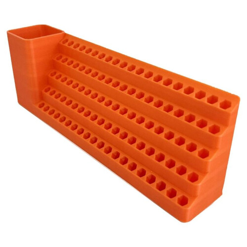 Screwdriver Bits Holder Storage Tool Box, Drill Bits Screw Bit Holders Storage Box, Toolbox with Power Drill Holder,B