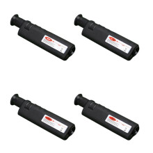 4Pcs 400X Magnification Optical Fiber Inspection Microscope with SC FC LC ST MU E2000 Adapter for Fiber Cleaning