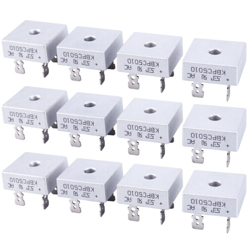 12X 50A 1000V Metal Case Single Phases Diode Bridge Rectifier KBPC5010
