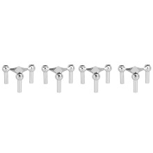 4X New Metal Molecular Structure Candle Holder Nordic Silver Home Decore Candelabra Triangle Candlestick Gift