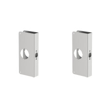 2X Stainless Steel Lock and Door Reinforcement Plate for 1-3/8 in Thick Doors, Stainless Steel Finish for Reinforcing