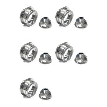 5X Replacement Stainless Steel Conical Grinder Burr Set, 48mm Spares Accessories for Saeco Magic / Royal/ Strato