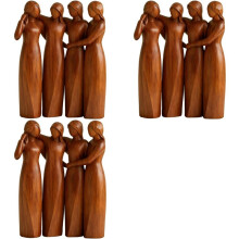 3X Statua In Resina con 4 Statuette 'Amicizia Delle Sorelle - Decorazione per La Statua 'Amicizia In Resina per il Compleanno di un'Amica da