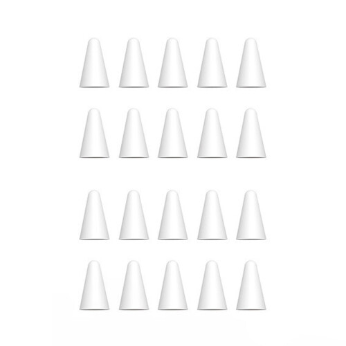 20Pcs Silicone Replacement Tip Case Protective Cover for  Pencil 1St 2Nd Touchscreen Stylus Pen Case White