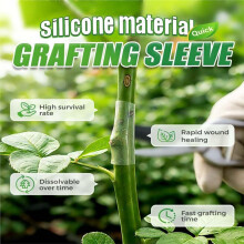 100pcs Silicone Grafting Sleeves for Fruit Trees, 3-7.5mm Flexible Silicone High-Elastic Thin-Walled Grafting,