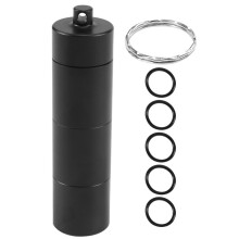Portable Pill Cases, Metal Pocket Pill Boxes Keychain for Purse for Travel, 3 Compartment Waterproof Daily Pill Container Holder