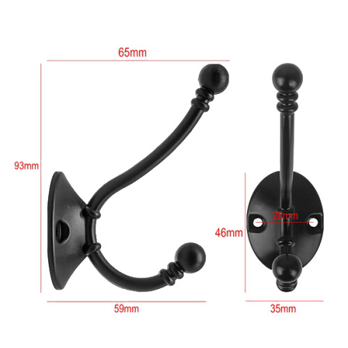 5 Pieces Wall Mounted Coat Hook Robe Hooks Cloth Hanger Coat Hanger Coat Hooks Rustic Hooks Key Hooks(Bronze) 1