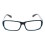 Unisex Black  Plastic Frame Arms Clear Lens Plain Glasses 1