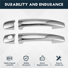 Voor 208 2012-2018 Luxe Chrome Buitendeurgreep Cover Auto Accessoires Stickers Trim Set
