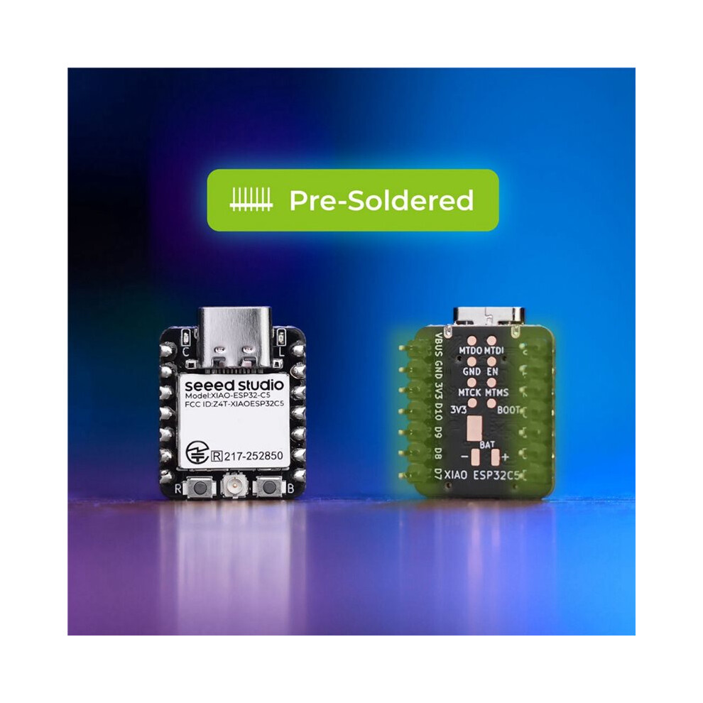 Seeed Studio Xiao Esp32-C5 Pre-Soldered Dual-Band 2.4 Ghz & 5 Ghz Wi-Fi 6 Dev Board Module For Zigbee Thread Matter 4713951363877