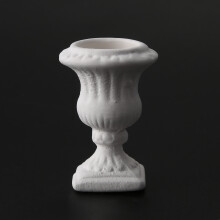 Dollhouse Miniature A Pair of Birdbath Garden Outdoor Center Made of White pottery