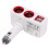 SHUNWEI 2 Ways Cigarette Lighter Socket  12V 3.1A 80w Dual USB Socket Charger 4